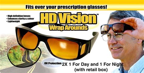 buy hd night and day vision wraparound sunglasses as seen on tv fits over glasses online at