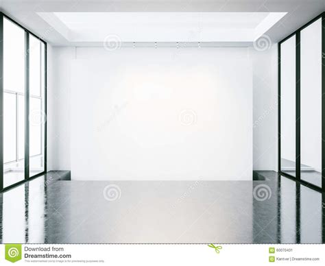 Mock Up Of Empty White Space Interior. 3d Render Stock Image - Image of ...