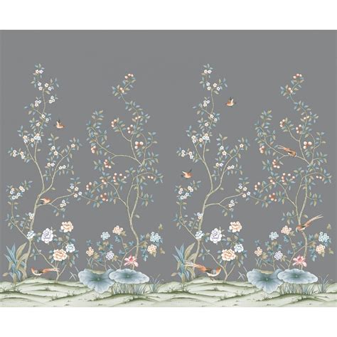 Lilly Chinoiserie Wallpaper Chinoiserie Removable Wall Murals