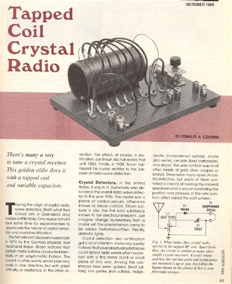 Homemade Crystal Radio Schematic