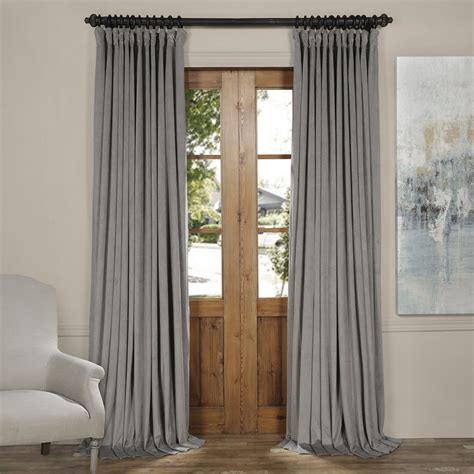 Jcpenney.com has been visited by 100k+ users in the past month Silver Grey Velvet Blackout Extra Wide Curtain Panel - 100 ...