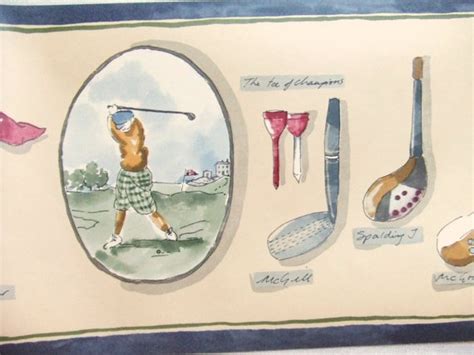 4 Rolls Man Cave Golf Wallpaper Border By By