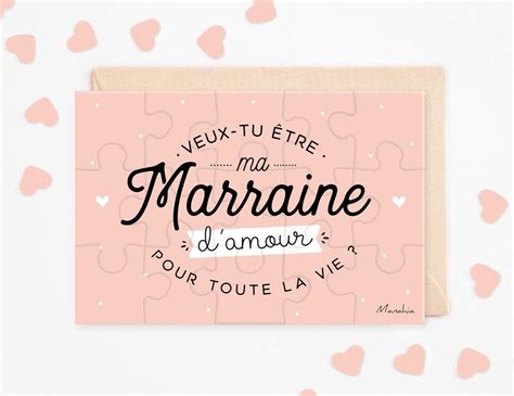 Puzzle marraine | Demande marraine | Veux-tu être ma marraine