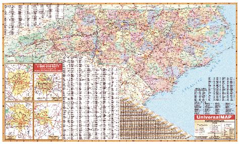 North Carolina Wall Maps National Geographic Maps Map Quest Rand