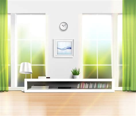 Home Interior Decoration Living Room Window Background Fresh Material