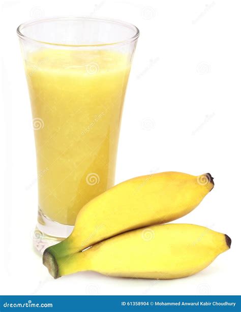 Banana Juice With Fresh Fruits Stock Photo Image Of Refreshment Milk