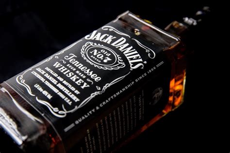 1054685 Black Monochrome Brand Whiskey Jack Daniels Black And