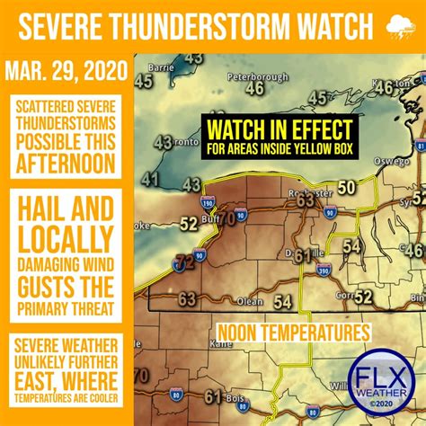 Severe Thunderstorm Watch Issued For Western Flx Sunday March 29