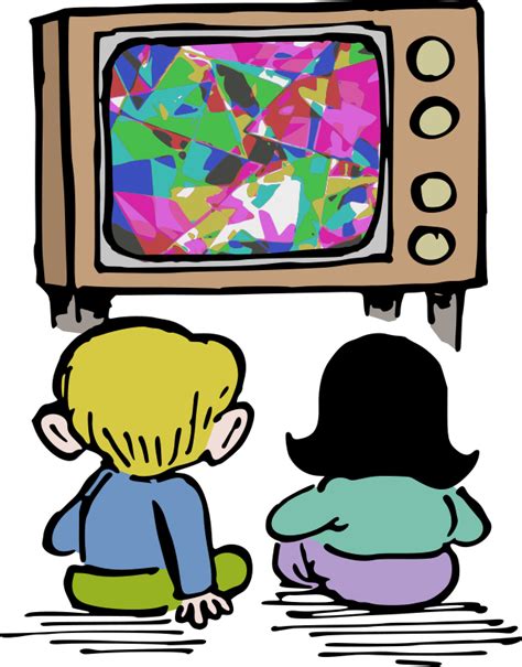 Watching Tv Colour Remix Openclipart