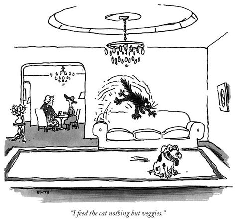 I Feed The Cat Nothing But Veggies By George Booth New Yorker