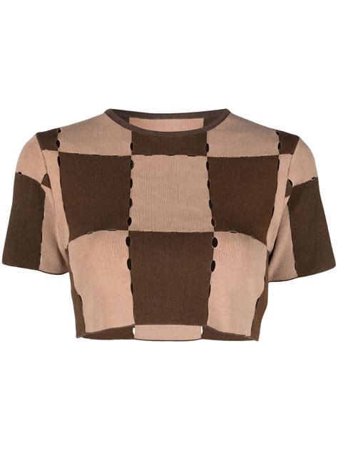 Jacquemus Patchwork Cropped Top Farfetch