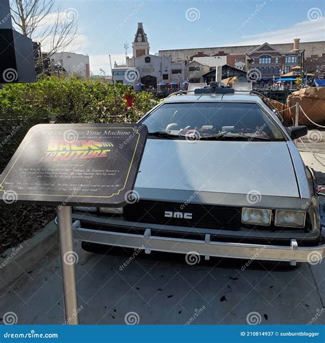 DeLorean Back To the Future Car at Universal Orlando, Florida Editorial