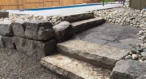Retaining Wall Armour Stone Yard Worx Landscape Inc