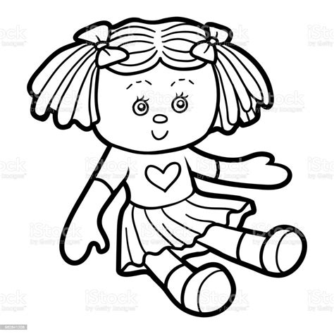 Coloring Book For Children Doll Stock Illustration Download Image Now