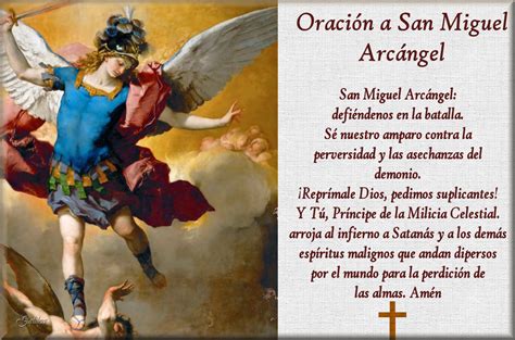 Testimonios Para Crecer Oración A San Miguel Arcángel