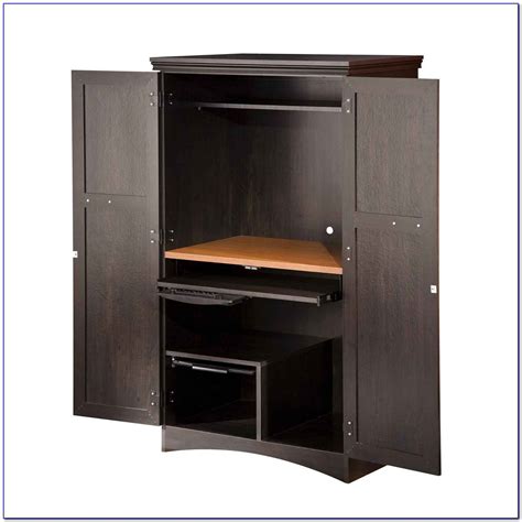 Corner Computer Armoire Furniture Desk Home Design Ideas