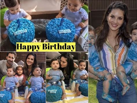 Sunny Leone Celebrates Twin Sons Noah And Ashers First Birthday With
