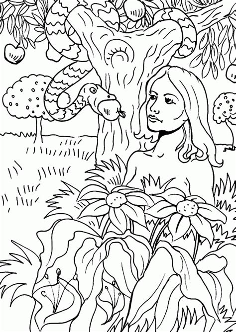 Simple Adam And Eve Coloring Page Clip Art Library