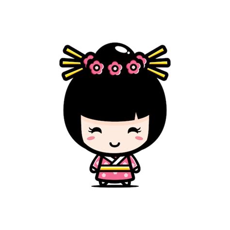 Premium Vector Cute Japanese Girl Character Design