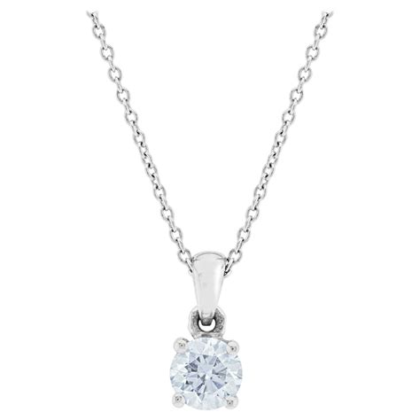 Oval Cut Diamond Solitaire Pendant At 1stdibs Oval Diamond Solitaire Necklace