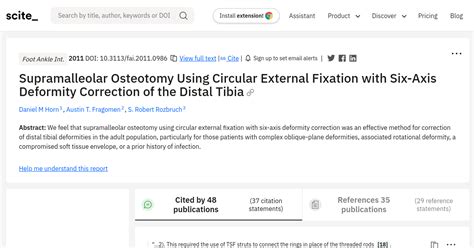 Supramalleolar Osteotomy Using Circular External Fixation With Six Axis