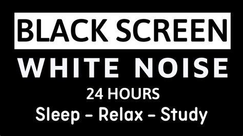 White Noise Black Screen 24 Hours Sleep Relax Study Youtube