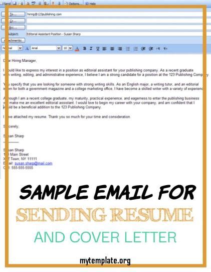 Check spelling or type a new query. Sample Email for Sending Resume and Cover Letter Of 6 Easy ...