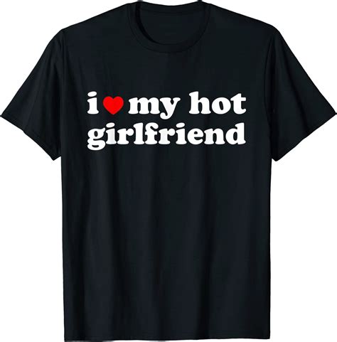 mens i love my hot girlfriend shirt i heart my hot girlfriend t shirt black large