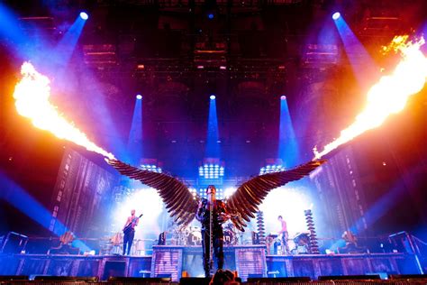 rammstein one of the best bands if you never saw this band live do it it s an amazing mix of