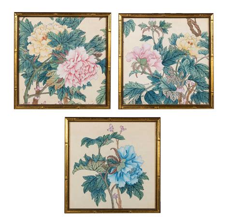 Three Chinese Watercolors On Silk Paintings