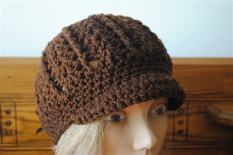 Free Crochet Newsboy Hat Pattern With Optional Brim Mary