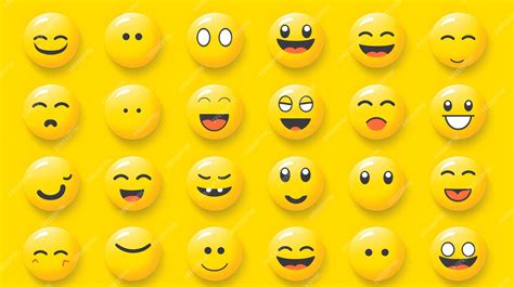 Emoji Gitter Eine Sammlung Bunter Emojis Die Verschiedene Emotionen