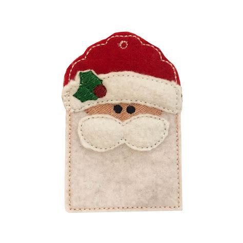 4 X 4 Hoop Christmas Gift Card Holder Machine Embroidery Design ITH