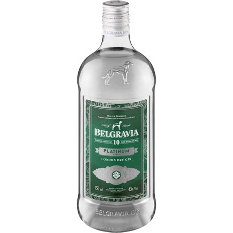 Belgravia Platinum Label London Dry Gin Bottle 750ml Gin Spirits And Liqueurs Drinks