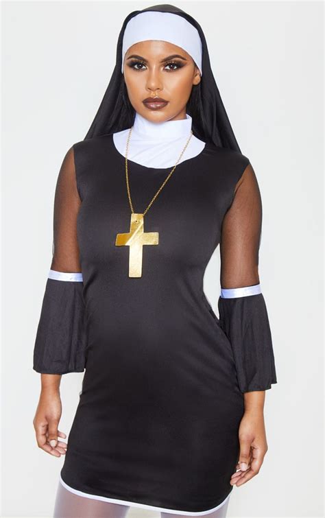 black naughty nun costume fashion clothes women fashion outfits clergy women