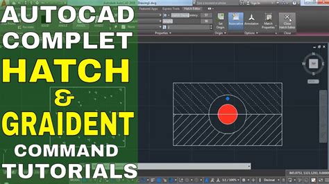 Hatch And Gradient Command In Autocad Autocad Tutorials Youtube