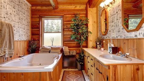 Beautifully Rustic Log Cabin Bathroom Ideas Lake Mountain Cabin