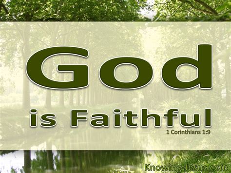 1 Corinthians 19 God Is Faithful Through Whom You Were Called Into