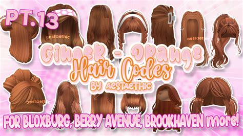 Berry Avenue Codes Hair Ginger Orange Pt13 Bloxburg Hair Codes