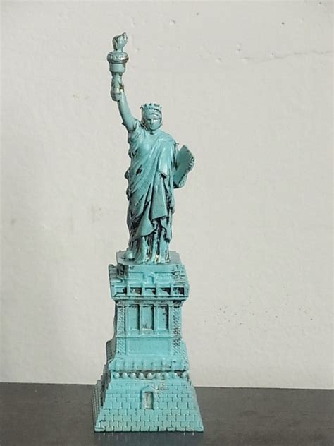 Items Similar To Small Statue Of Liberty Figurine Painted Turquoise On Etsy