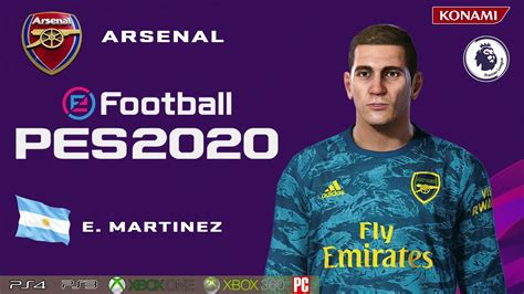 E MartÍnez Arsenal Fc How To Create In Pes 2020 Youtube