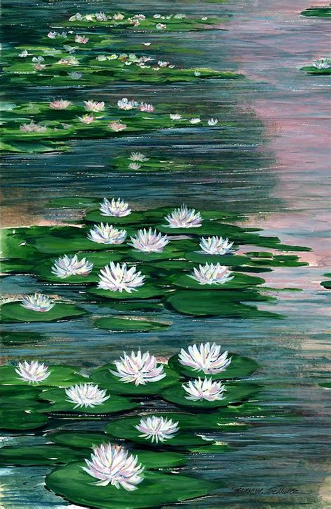 Water Lily Pads Painting By Steven W Schultz Fine Art America