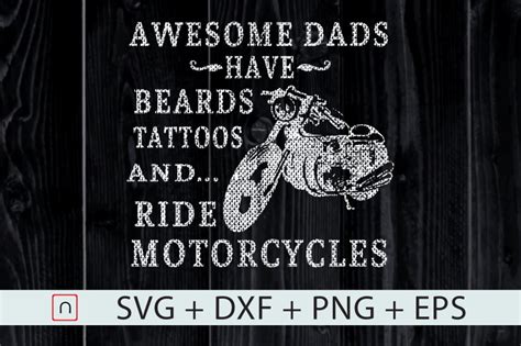 Awesome Dad Beard Tattoos Motorcycles By Novalia