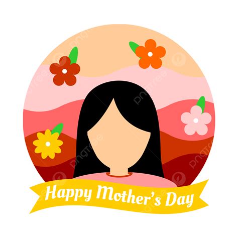Hari Ibu Vector Png Images Hari Ibu Mothers Day Mother Day Hari Ibu