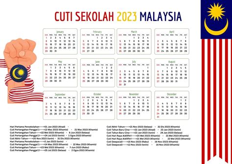 Kalendar Kuda 2023 Malaysia Printable Template Calendar