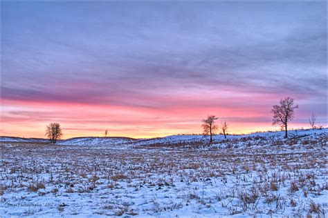 Winter Prairie Sunset A Quick Shot Taken On The Way Home F Flickr