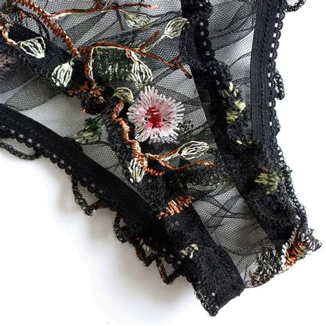 Embroidered Floral Lace Lingerie Embroidered Lingerie Set Etsy