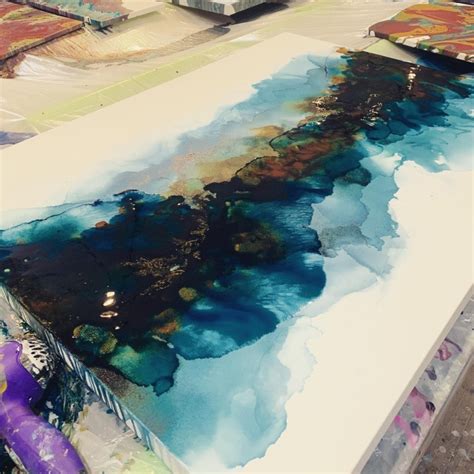 Alcohol Ink Painting Workshop Large Canvas Wednesday January 29th 7 9pm