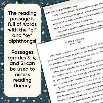 Diphthongs Oi And Oy Fluency Passages Word Study Vocabulary Activities