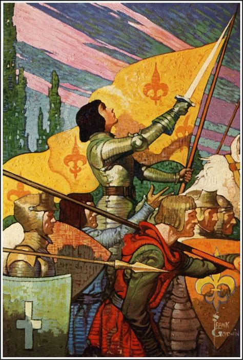 Joan Of Arc Frontispiece For The Book Of Courage Illus By Frank